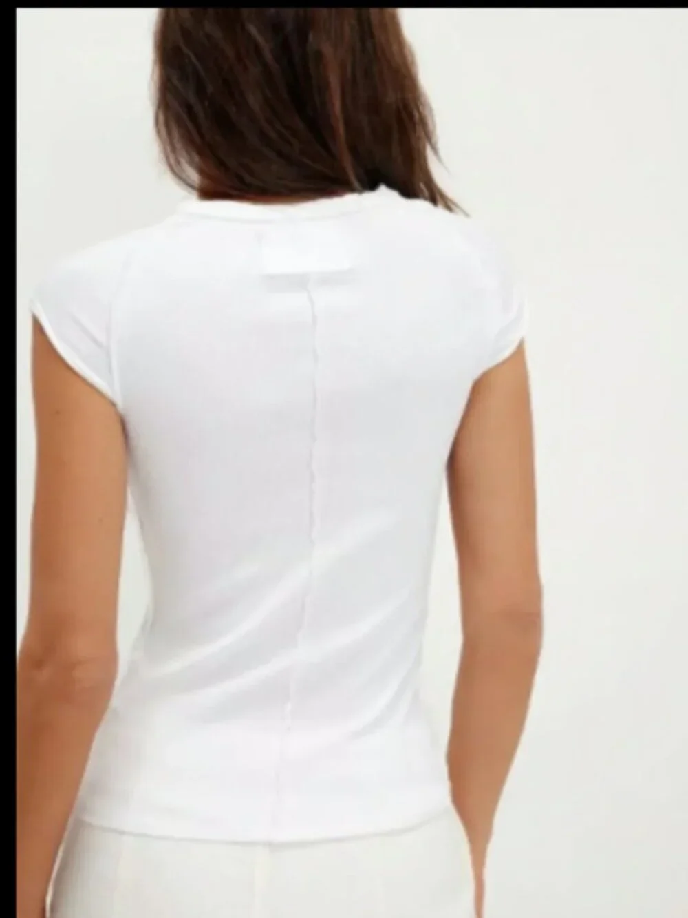 WE THE FREE PEOPLE WHITE RIBBED CAP SLEEVE EVER HAD TUNIC TOP NEW XL